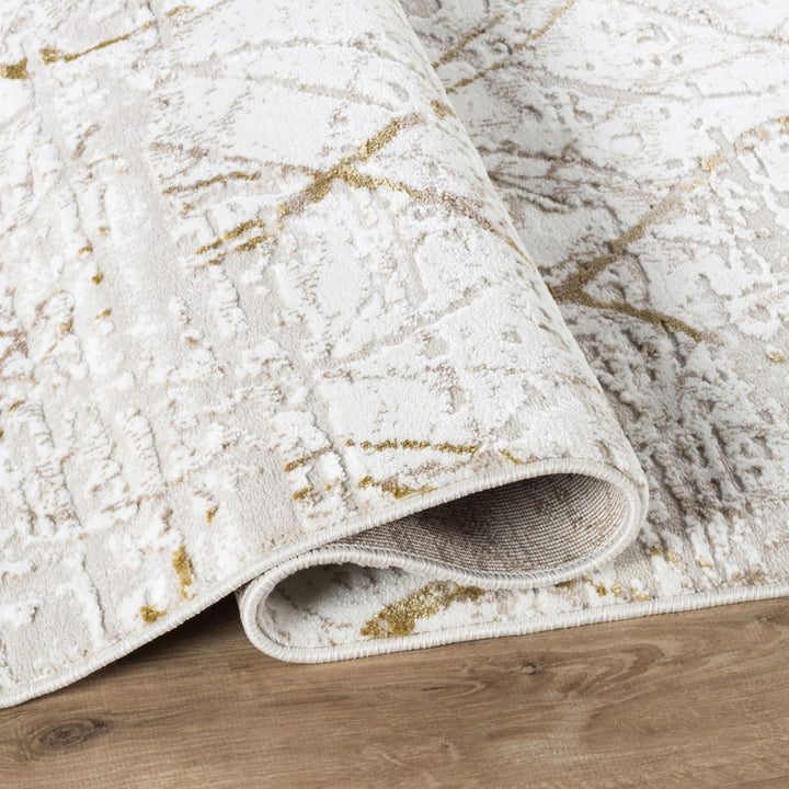 Troy Abstract Trellis Area Rug  | Soft Polyester Rug | Modern Geometric Lattice Design Indoor Carpet for Living Room, Bedroom & Dining Room