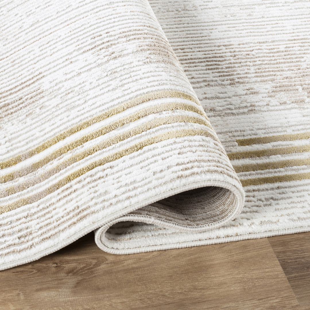 Troy Modern Border Area Rug | Soft Polyester Rug with Contemporary Frame Design | Indoor Rug for Living Room, Bedroom & Dining Room
