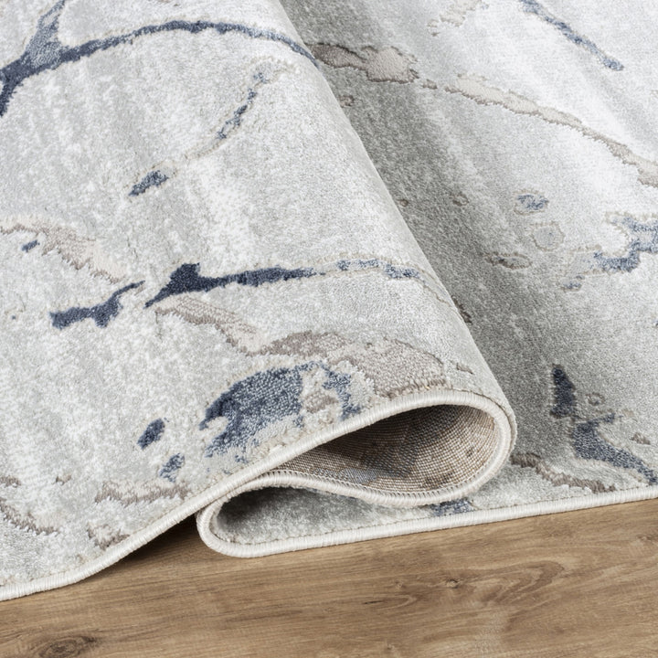 Troy Marble Abstract Area Rug | Modern Polyester Indoor Rug | Distressed Stone Pattern