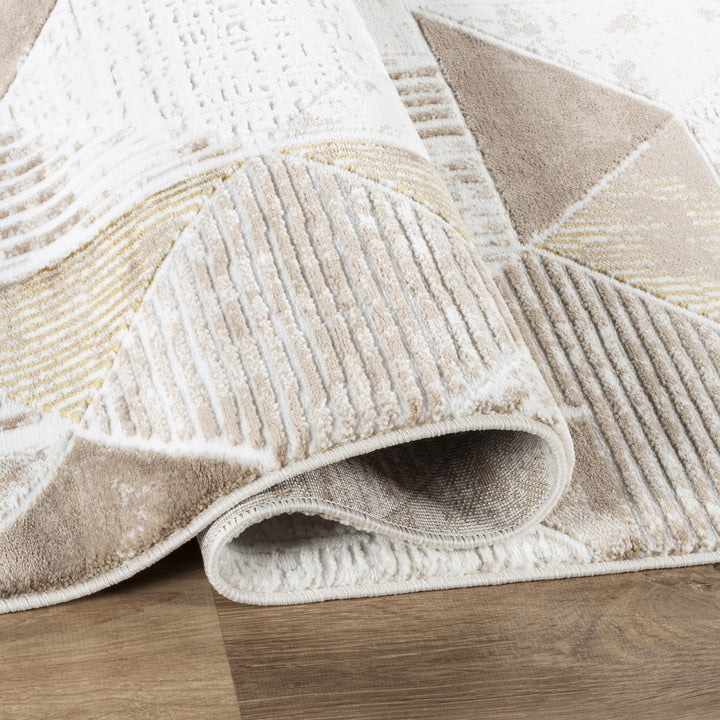 Troy Geometric Area Rug | Modern Polyester Rug | Abstract Diamond Pattern Indoor Rug for Living Room, Bedroom & Dining Room
