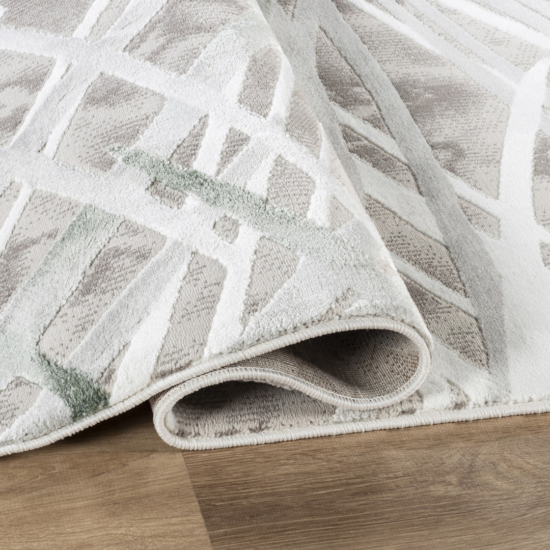 Troy Modern Abstract Area Rug | Soft Polyester Rug | Contemporary Brushstroke Design Indoor Carpet for Living Room, Bedroom & Dining Room