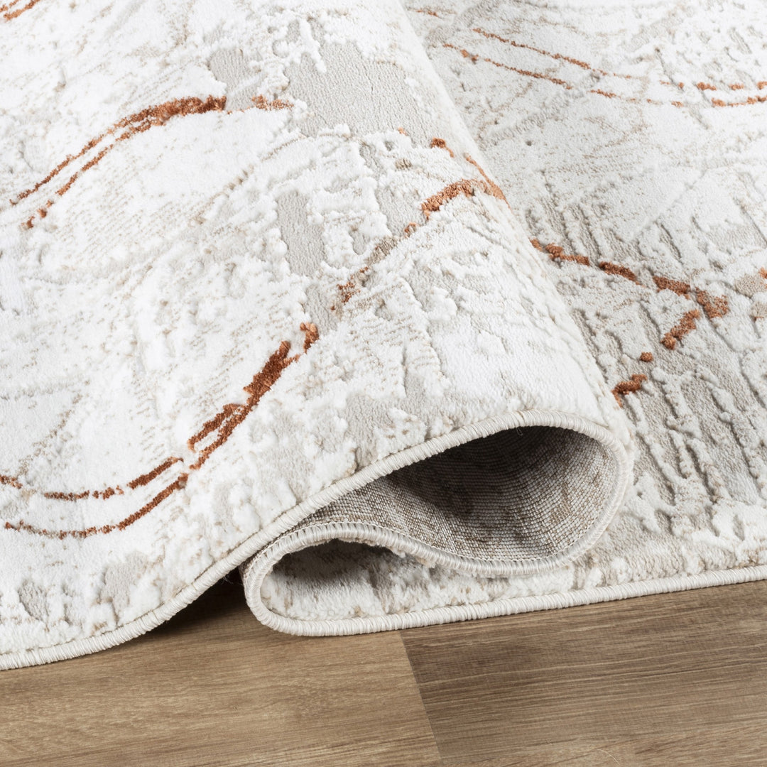 Troy Abstract Trellis Area Rug  | Soft Polyester Rug | Modern Geometric Lattice Design Indoor Carpet for Living Room, Bedroom & Dining Room