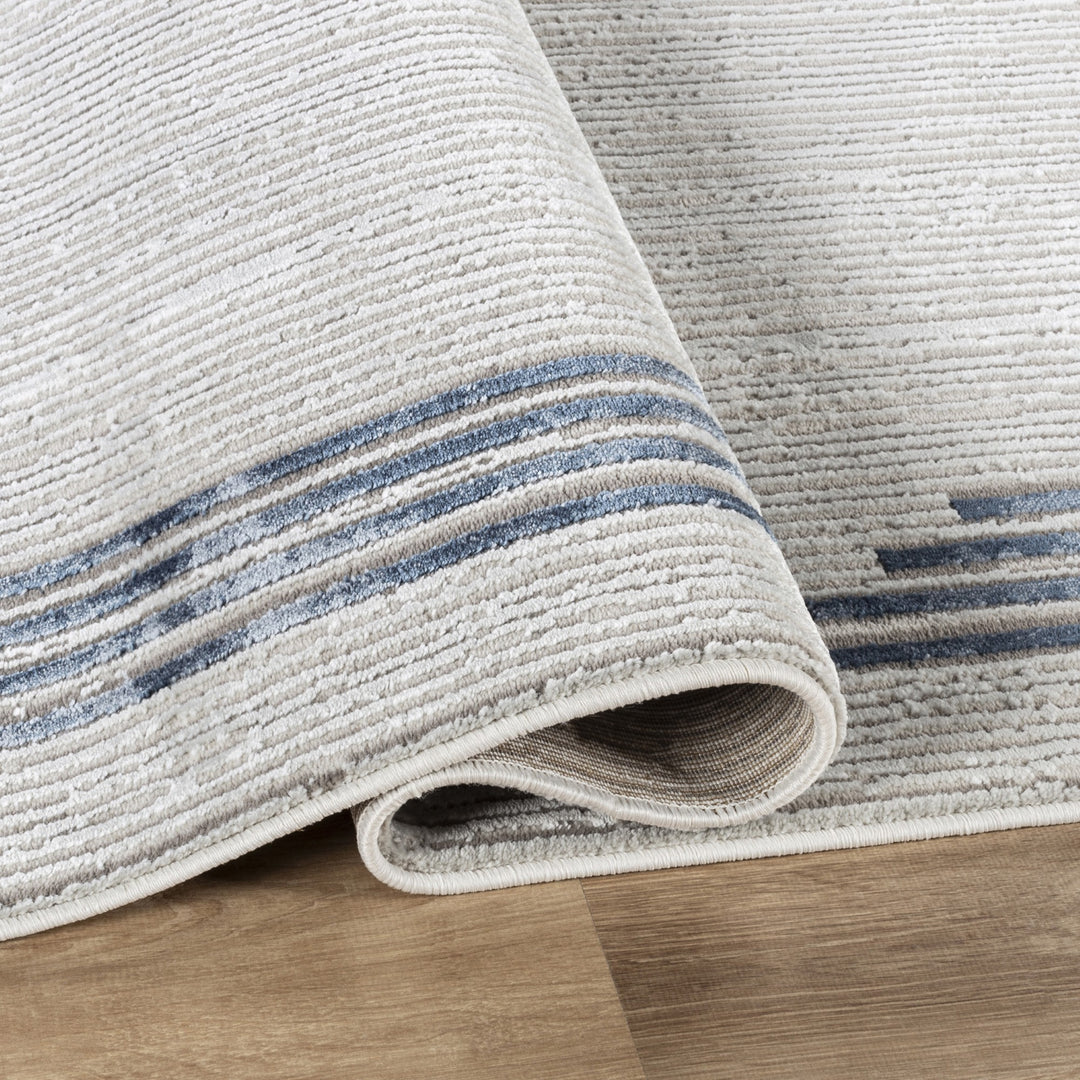 Troy Modern Border Area Rug | Soft Polyester Rug with Contemporary Frame Design | Indoor Rug for Living Room, Bedroom & Dining Room