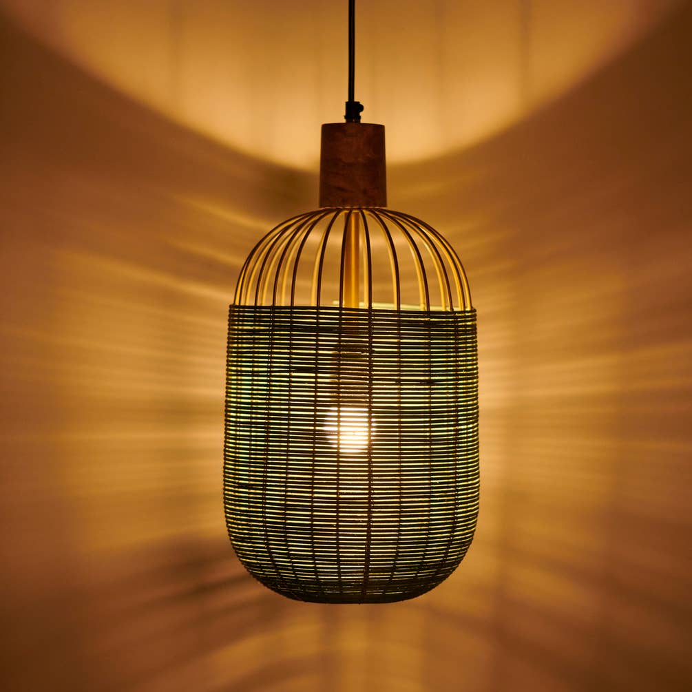 Henka Green Hanging Lamp Tall