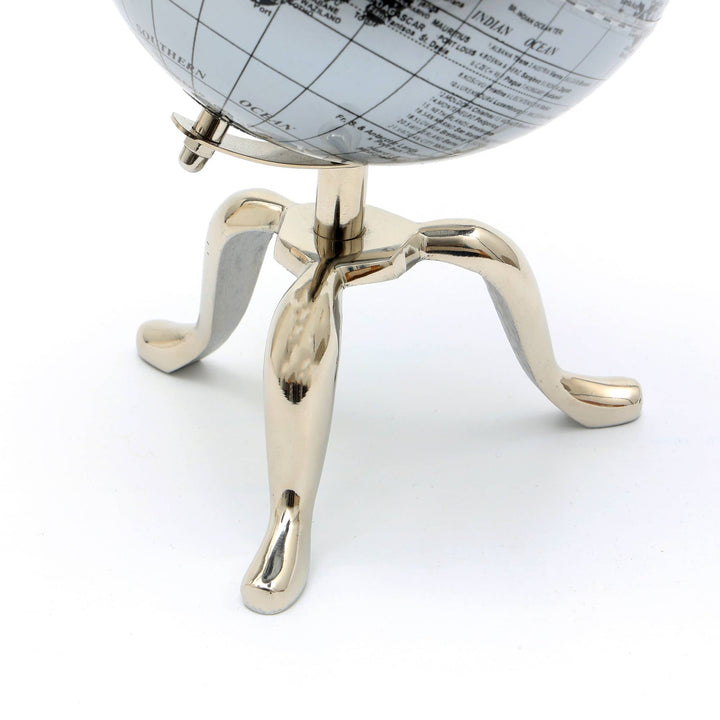 Tabletop Decorative Globe on Aluminum Stand - 10"(H)
