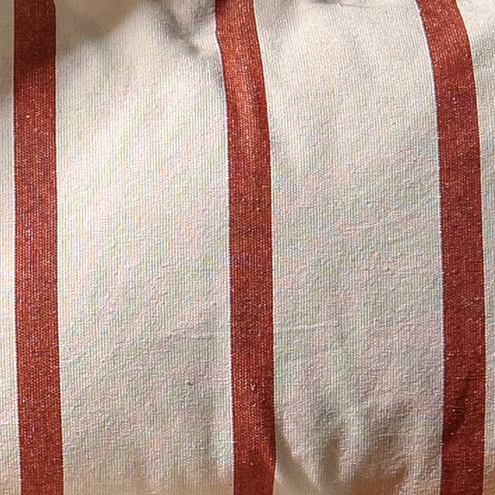 100% COTTON WOVEN STRIPE PILLOW.  16"X24