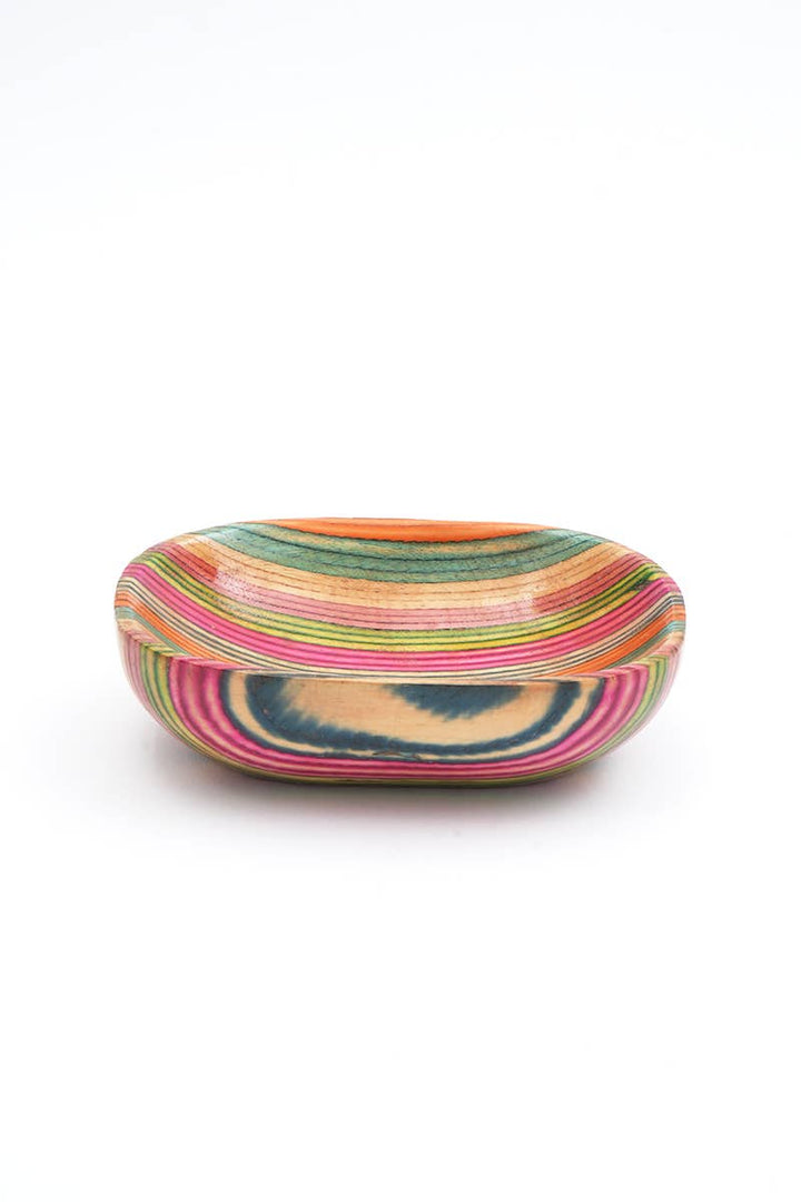 MULTI COLOR DECORATIVE OVAL BOWL -  Small