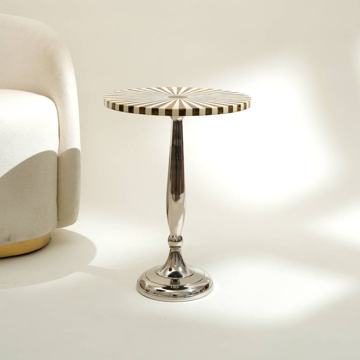 Decorative & Modern Resin Side Table-15"x15"x21"