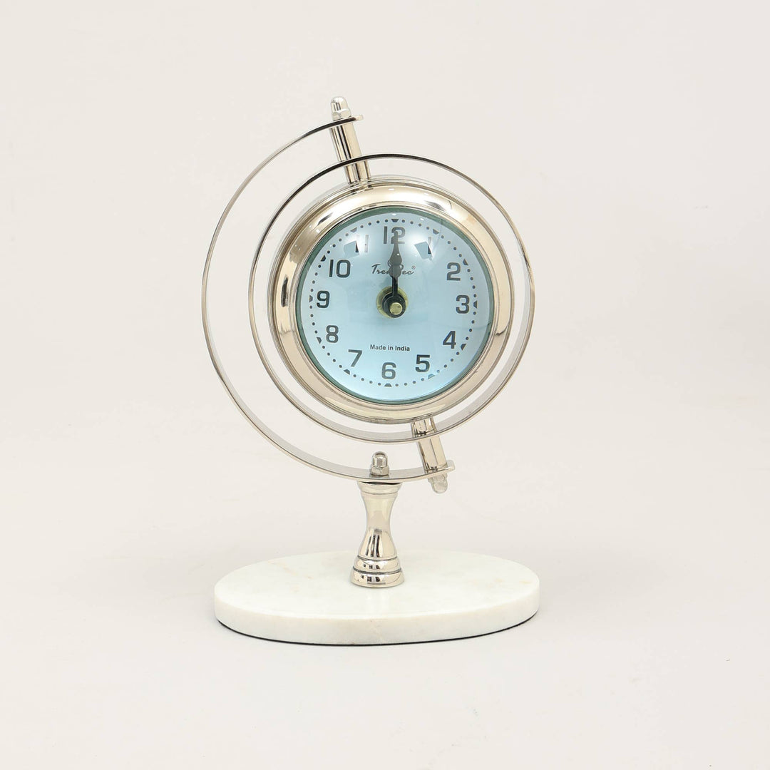 Decorative Dual Side Aluminium Table Clock - Desk Clock