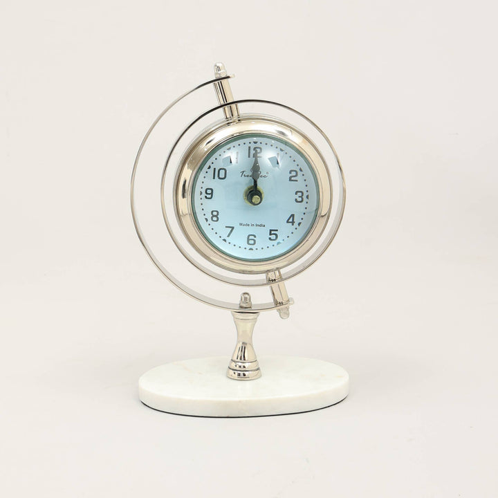 Decorative Dual Side Aluminium Table Clock - Desk Clock