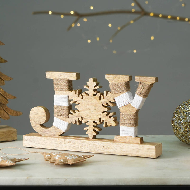 (JOY) Wooden Table Top Letter