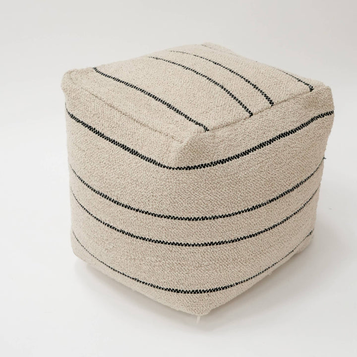 Artisan Weave Pouf 18"x18" - Decorative Pouf for Living Room, Bedroom, & Home Decor