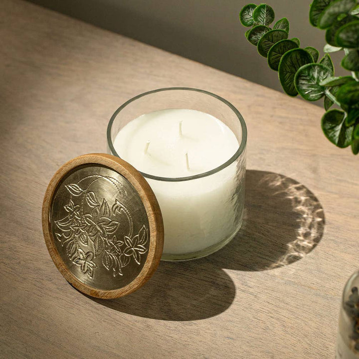 Lavender Vanilla Glass Jar Wax Candle (3 Wick)