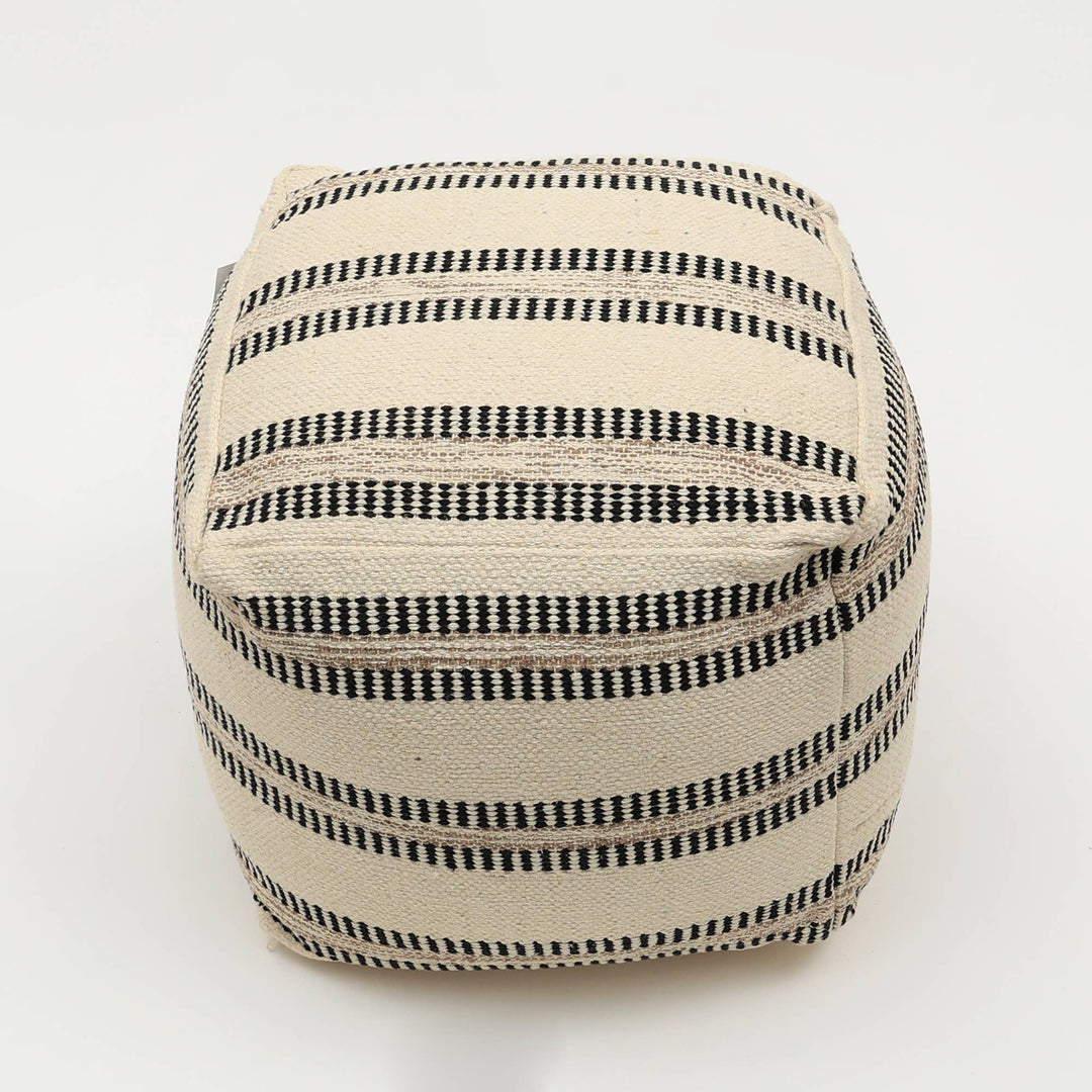 Crafted Pouf 18"x18" - Decorative Pouf for Living Room, Bedroom, & Home Décor