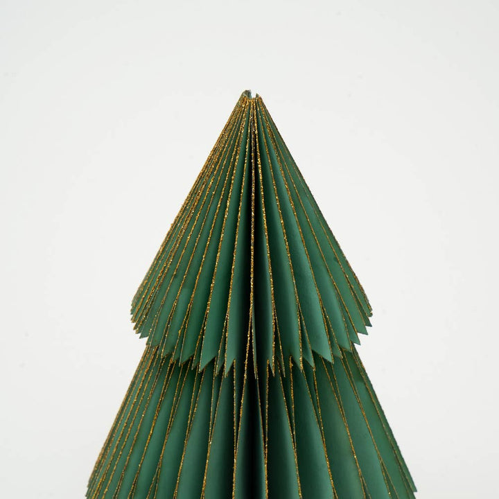 Green Handmade Paper Tree  6.5"(Dia) X 11"(H)