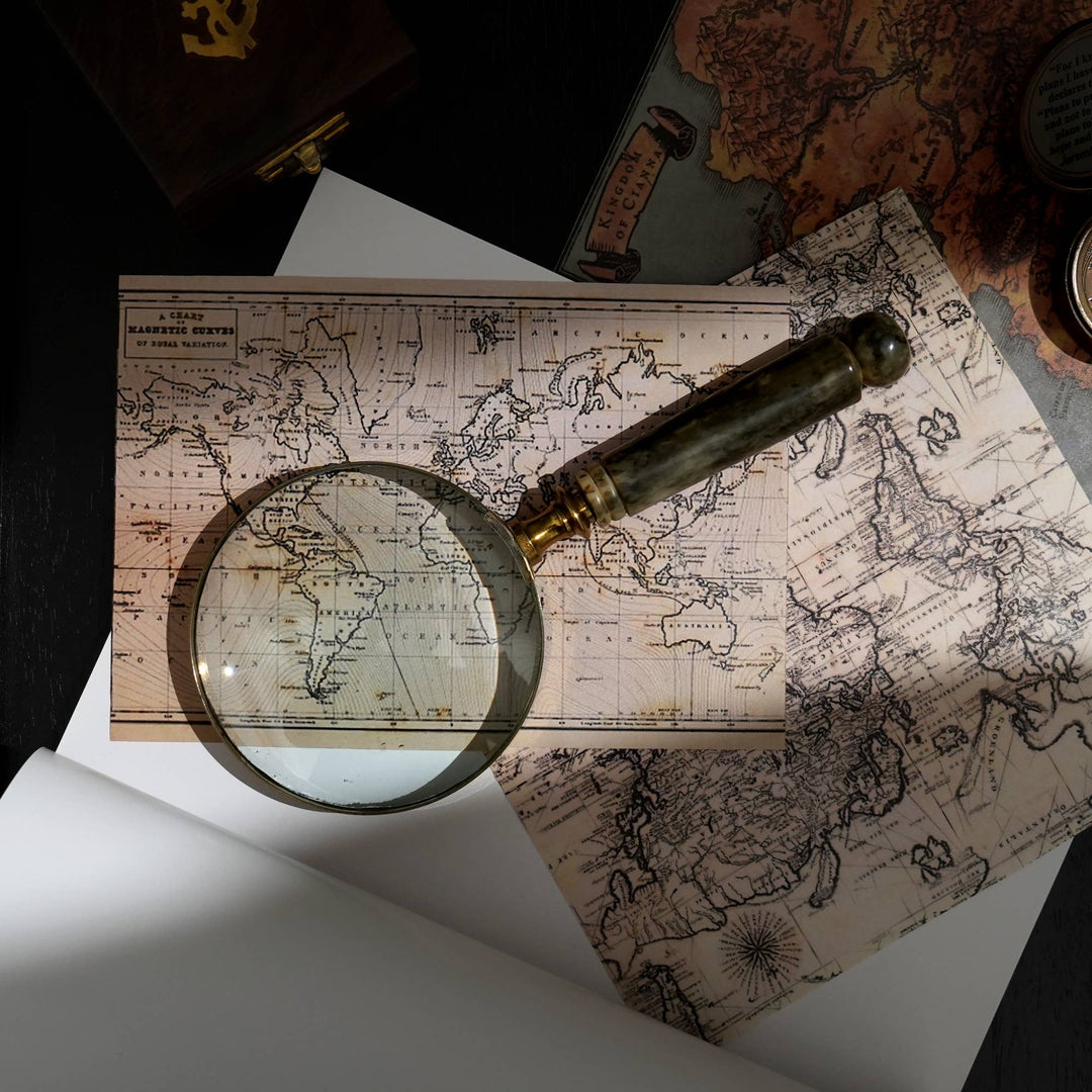 Magnifying Glass With Marbelized Resin Handle