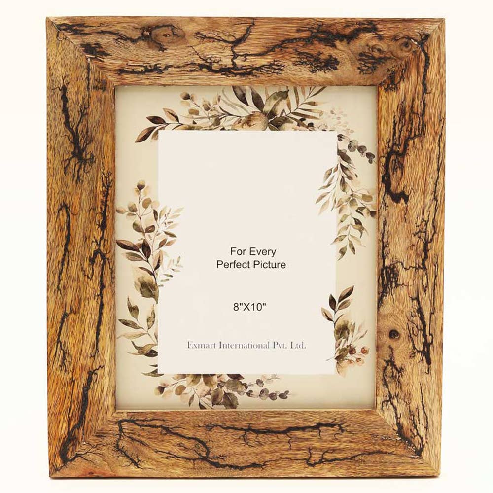 Carving Photo Frame 8'' x 10'' - Natural Wood