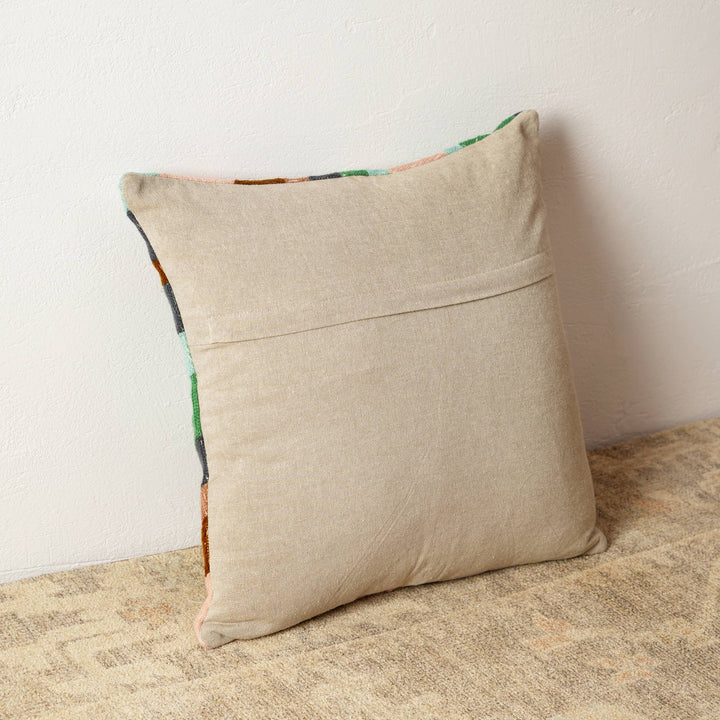 Decorative Cotton Embroidered Throw Pillow - 18" X 18"