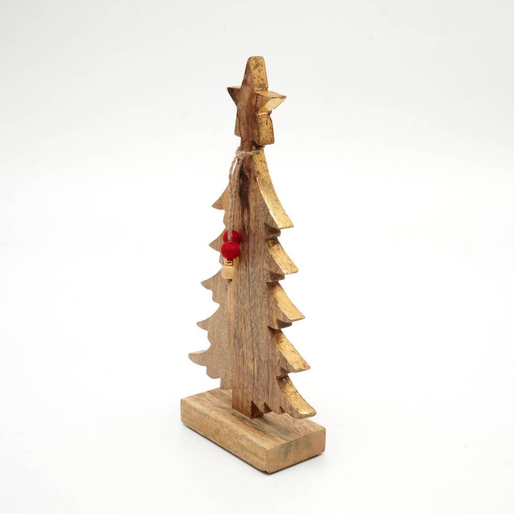 Wooden Tabletop Christmas Conifer Tree