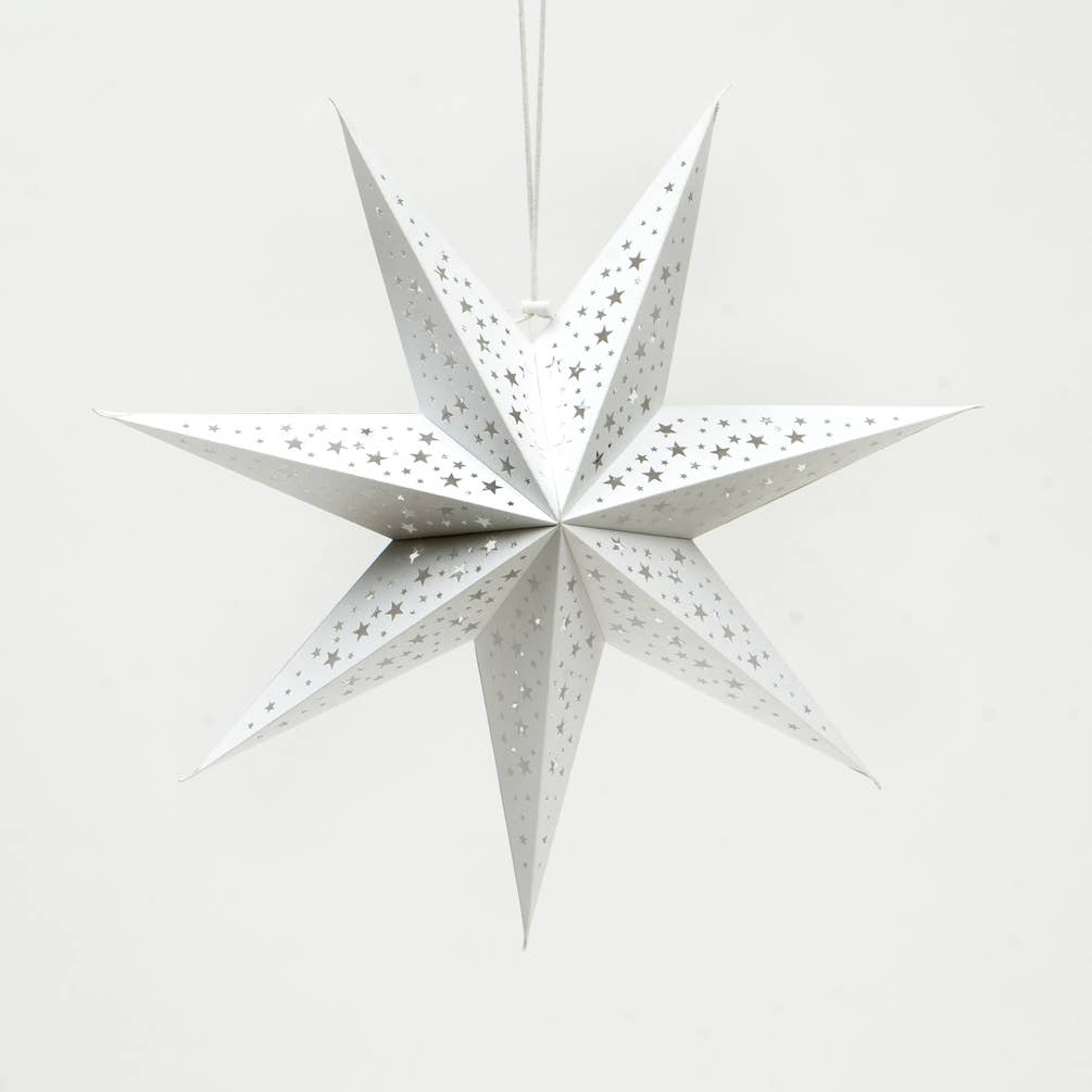 White Handmade Paper Star 60 Cm (Dia)