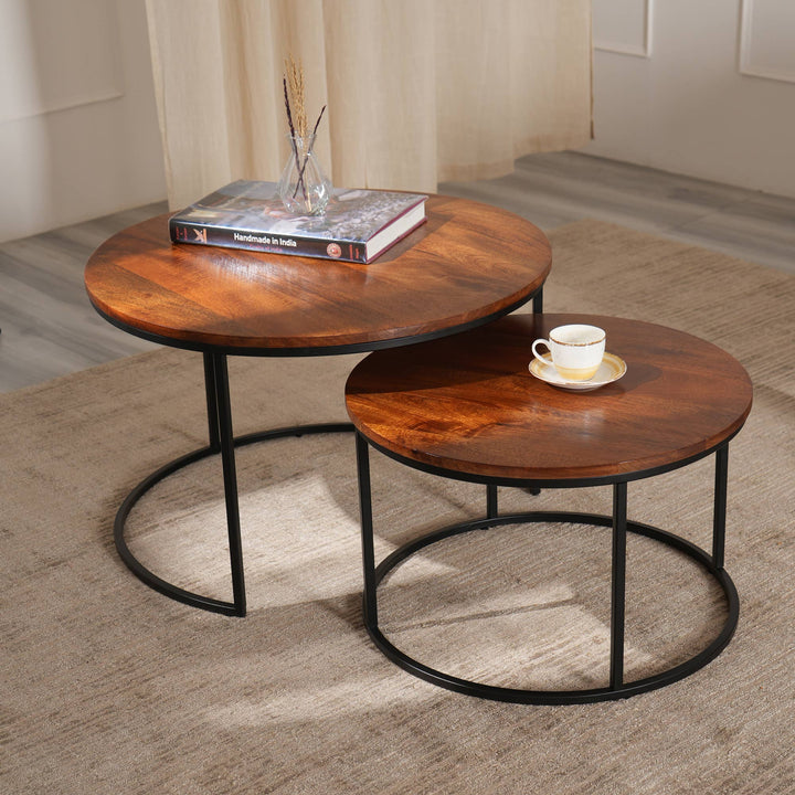 Round Coffee Table Set of 2