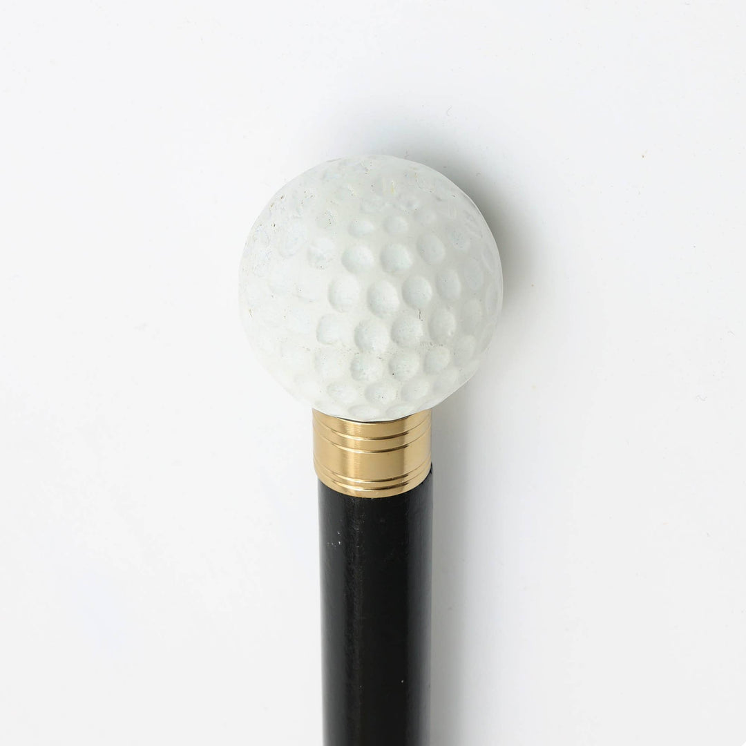 Golf Ball Metal Handle Wooden Long Shoehorn - 29"