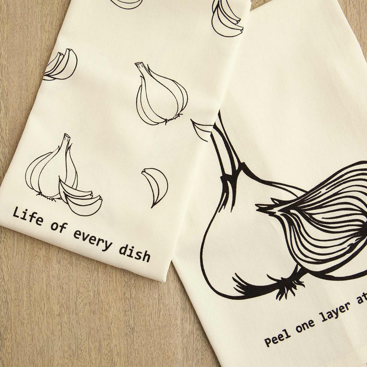 Masala Dish Towel Set / White - Cotton / Set Of 2 Pcs / 28 X 20.5 Inches (L X W) / Moq - 10 Sets