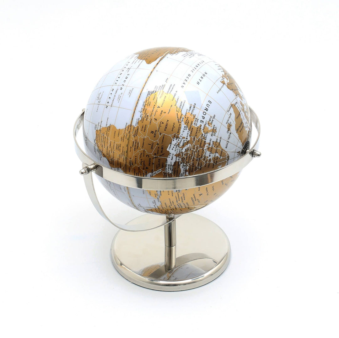 Tabletop Decorative Globe on Aluminum Base-12"(H)