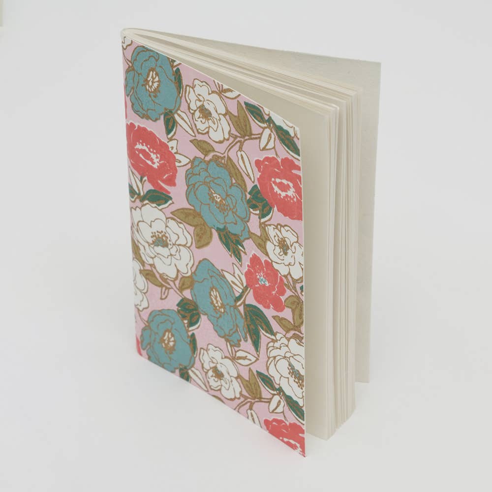 Handmade Soft Cover Notebook In Peach, Recycle Paper