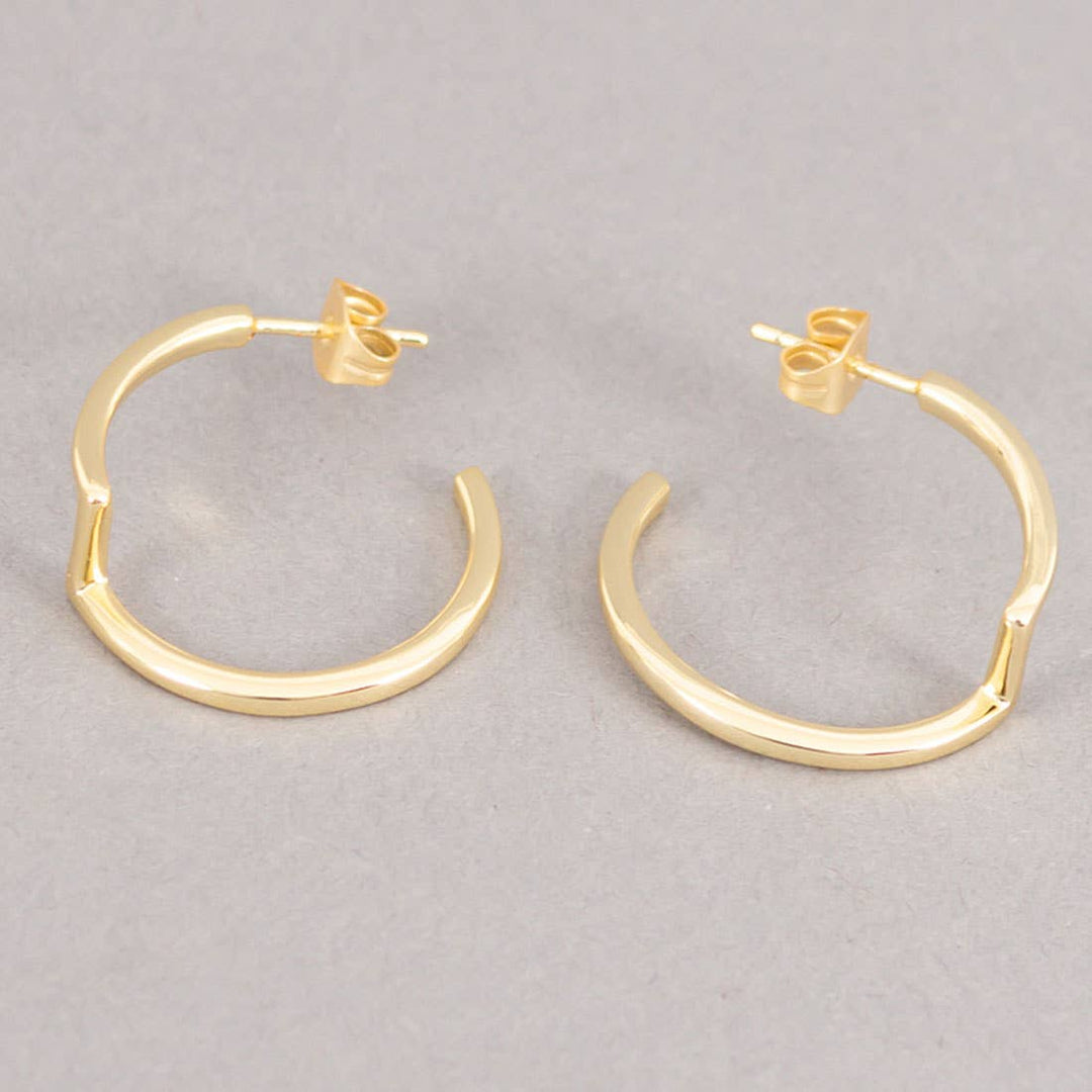 Era Stud Earrings / Gold - Brass / L-1W-0.90 Inches (L X W) / Moq - 4 Pairs