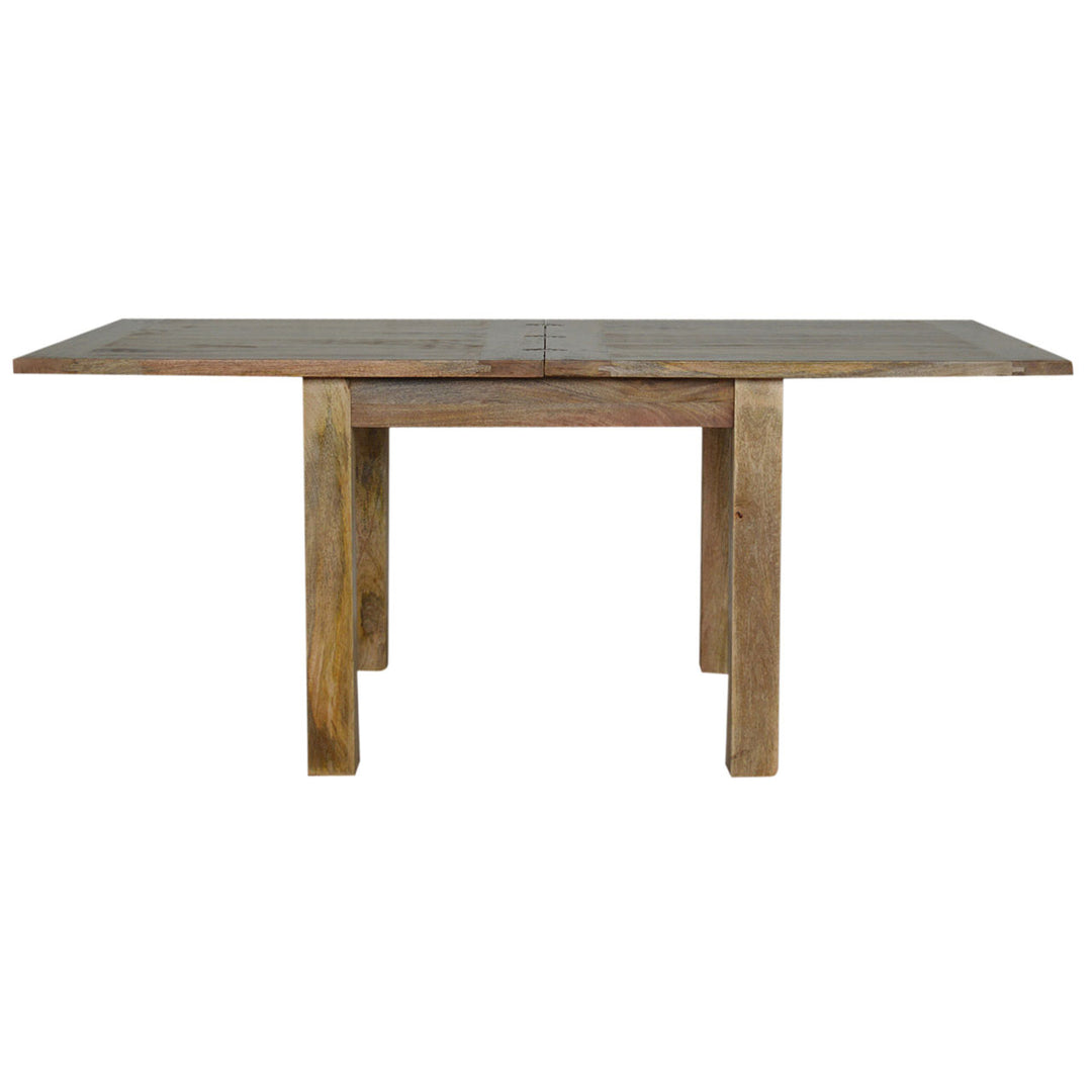 Solid Wood Extendable Butterfly Dining Table, Light Brown