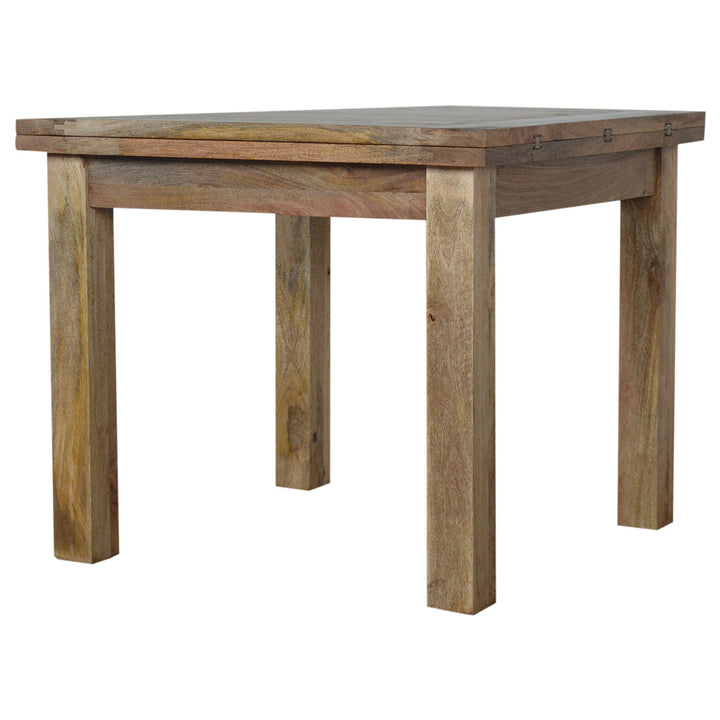 Solid Wood Extendable Butterfly Dining Table, Light Brown