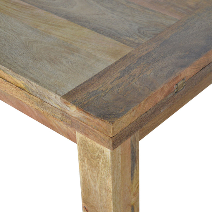Solid Wood Extendable Butterfly Dining Table, Light Brown