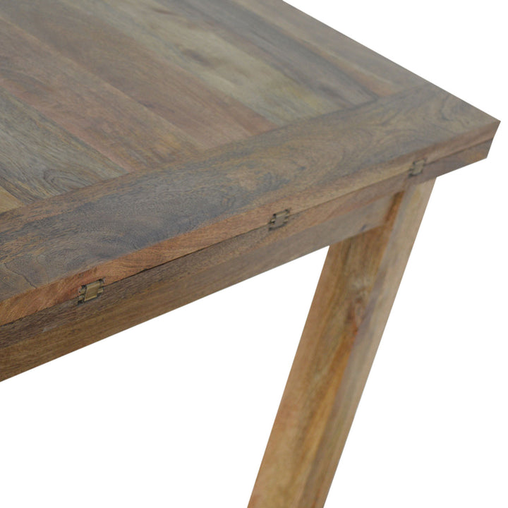 Solid Wood Extendable Butterfly Dining Table, Light Brown