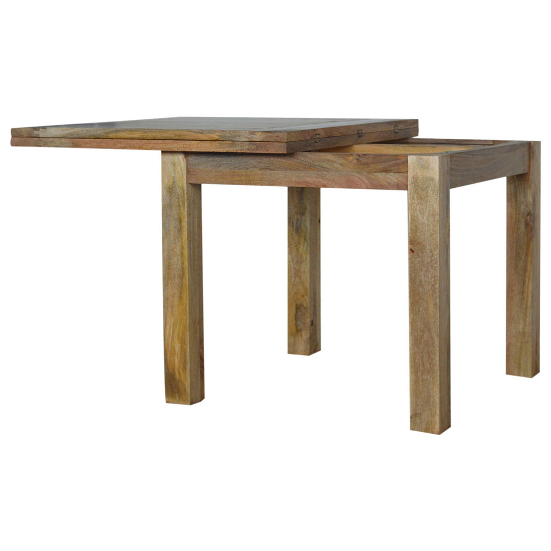 Solid Wood Extendable Butterfly Dining Table, Light Brown
