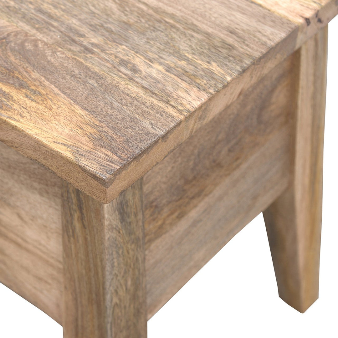 Solid Wood Lid Up Storage Bench, Light Brown