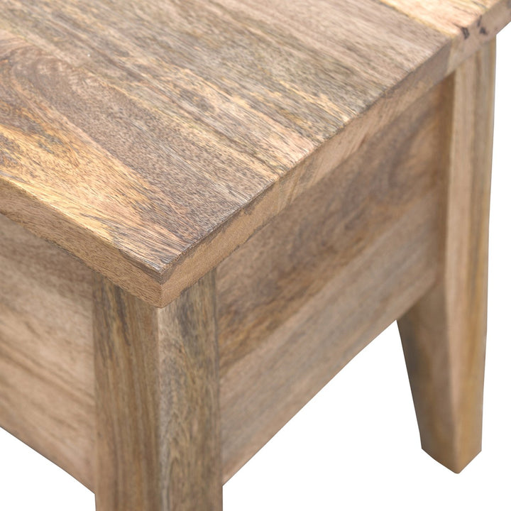 Solid Wood Lid Up Storage Bench, Light Brown