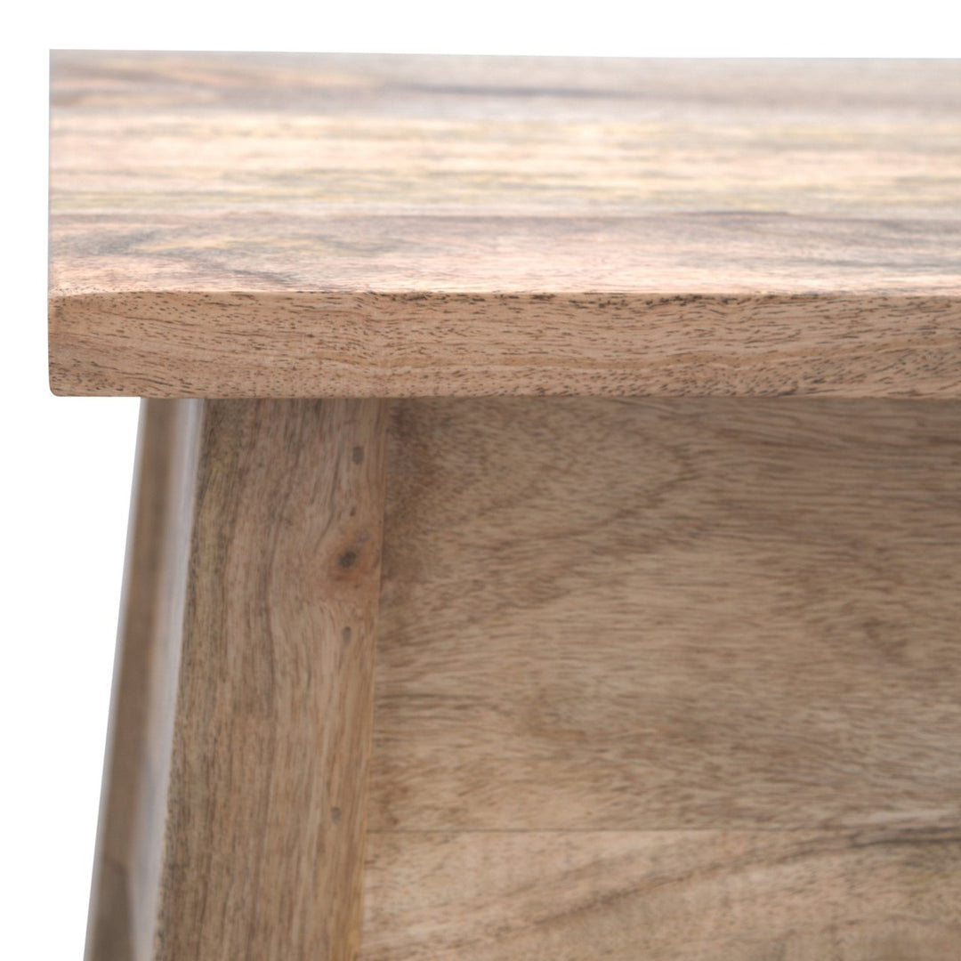 Solid Wood Lid Up Storage Bench, Light Brown