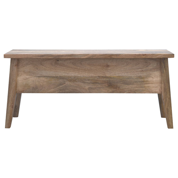 Solid Wood Lid Up Storage Bench, Light Brown
