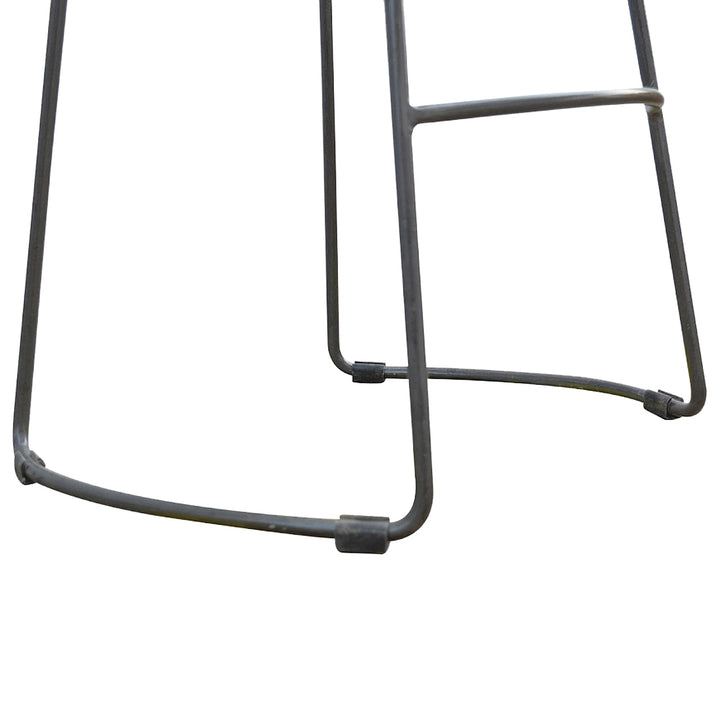 Industrial Chunky Bar Stool, Brown and Black