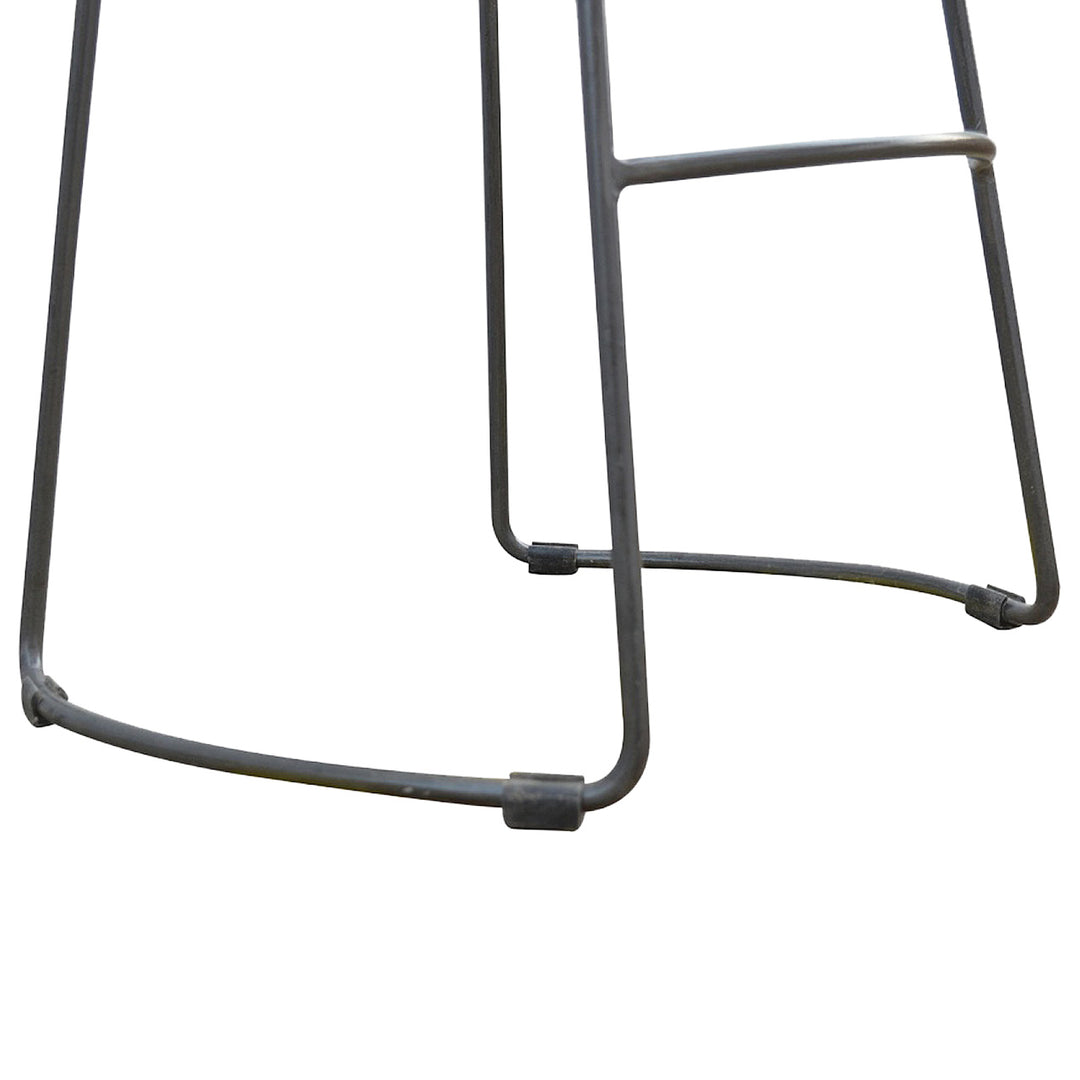 Industrial Chunky Bar Stool, Brown and Black