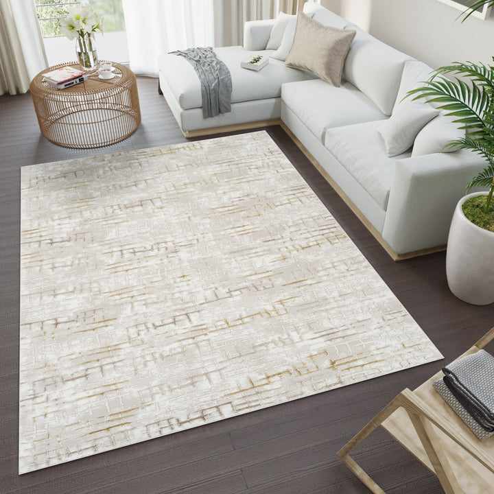 Troy Abstract Area Rug | Modern Polyester Indoor Rug | Textured Distressed Pattern