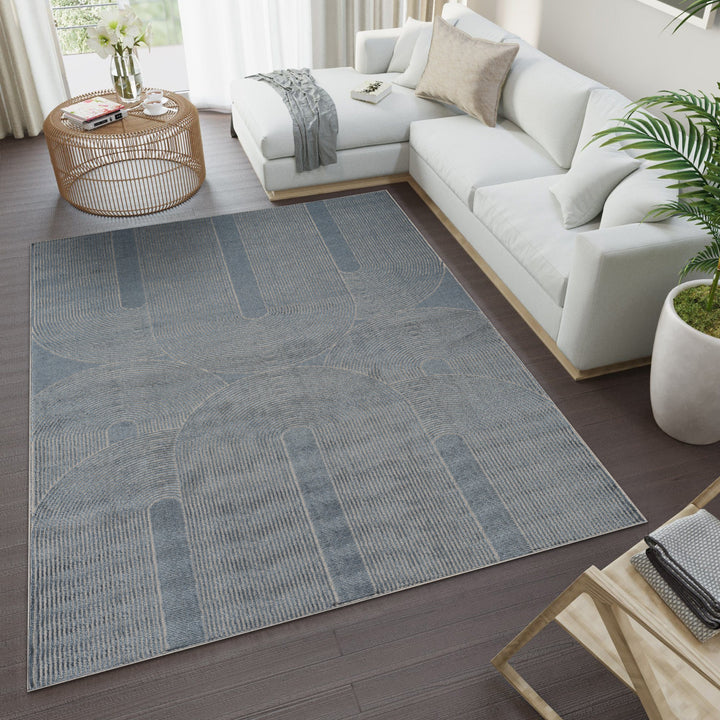 Troy Geometric Area Rug | Modern Polyester Indoor Rug | Arch Pattern Accent Rug