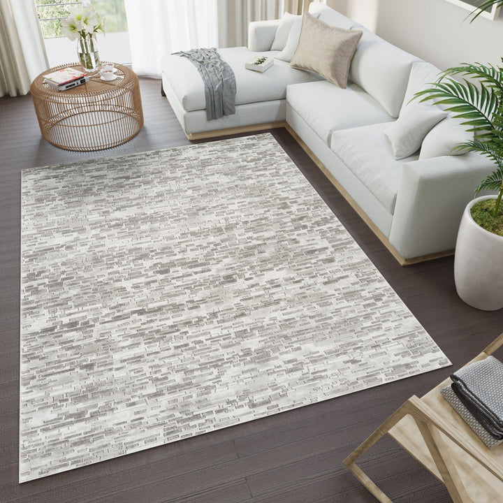 Troy Modern Abstract Area Rug | Soft Polyester Indoor Rug | Contemporary Distressed Design